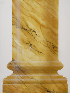 peinture murale faux marbre