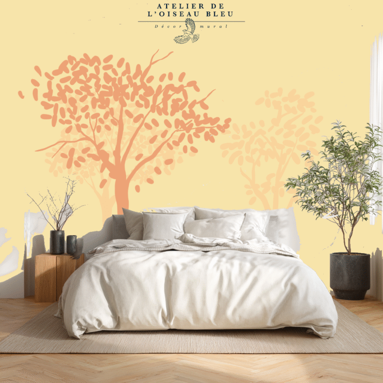 fresque murale chambre parentale