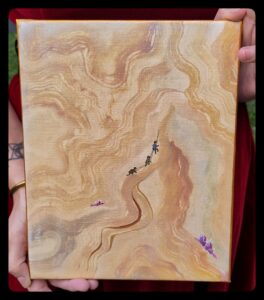 "Matière habitée - Onyx" peinture acrylique