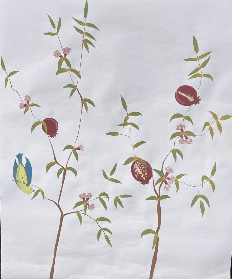 Papier peint à la main sur mesure