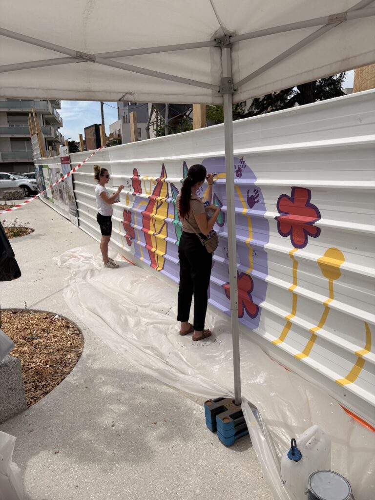 fresque participative Ecoquartier de l'Etoile - Ambilly