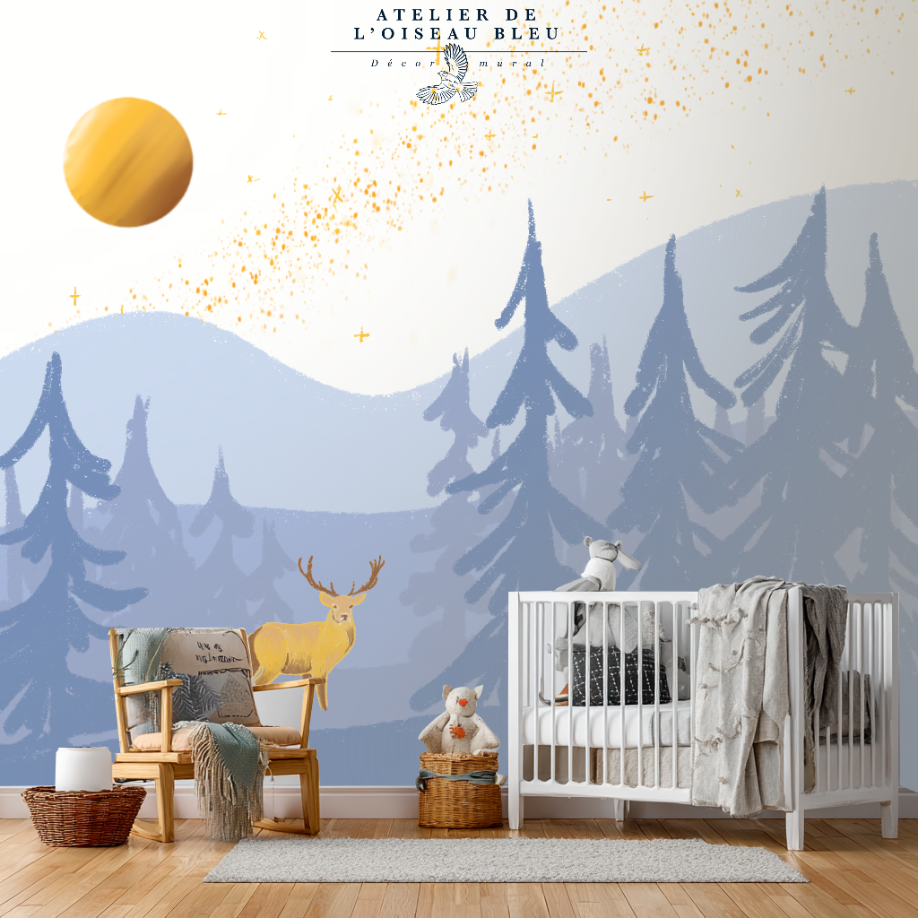 FRESQUE MURALE CHAMBRE ENFANT