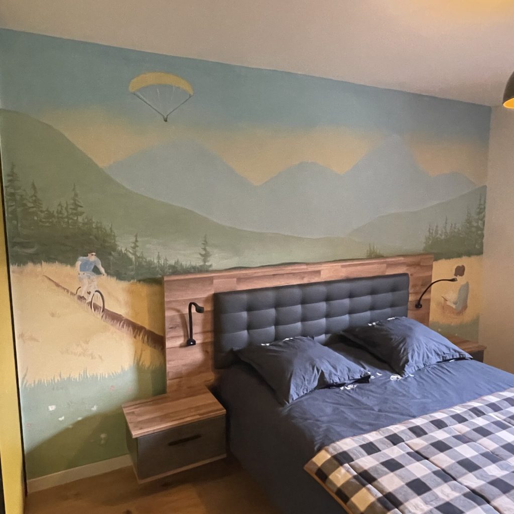 Fresque murale chambre parentale